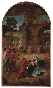 De aanbidding der wijzen drieluik (middenpaneel)